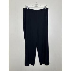 Vintage Talbots Size 14P Petite Italian Fabric Black Crop Dress Pants Side Zip